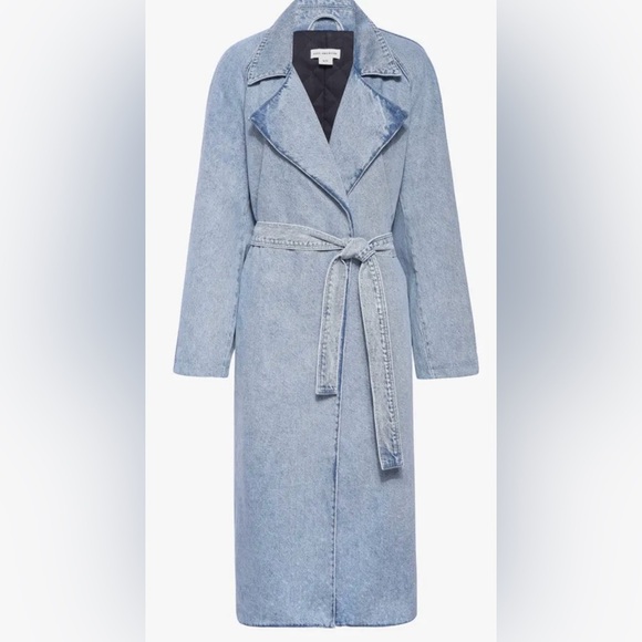 Bloggers Favorite Good American Heavy Denim Trench Coat - Picture 11 of 12